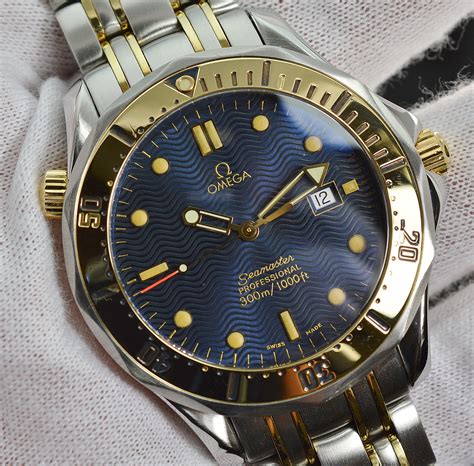 omega quartz gold seamaster watches.